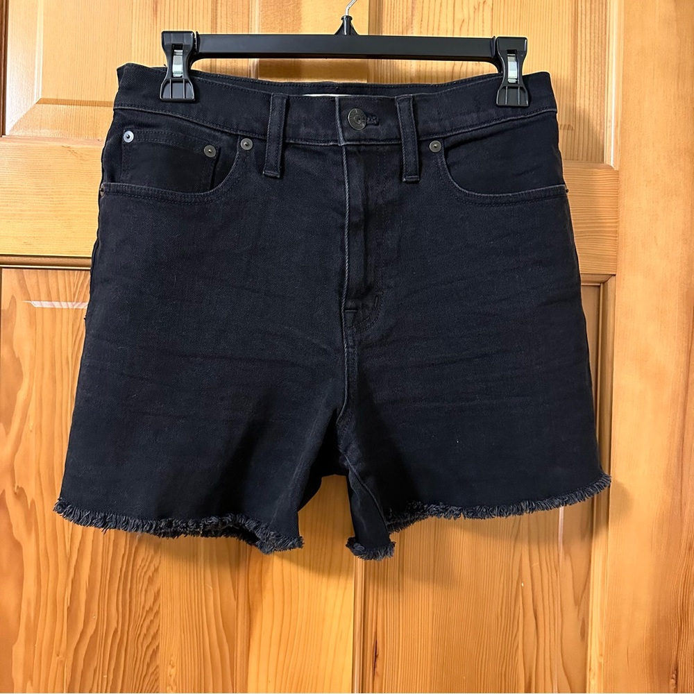 Madewell Black High Rise Denim Shorts
